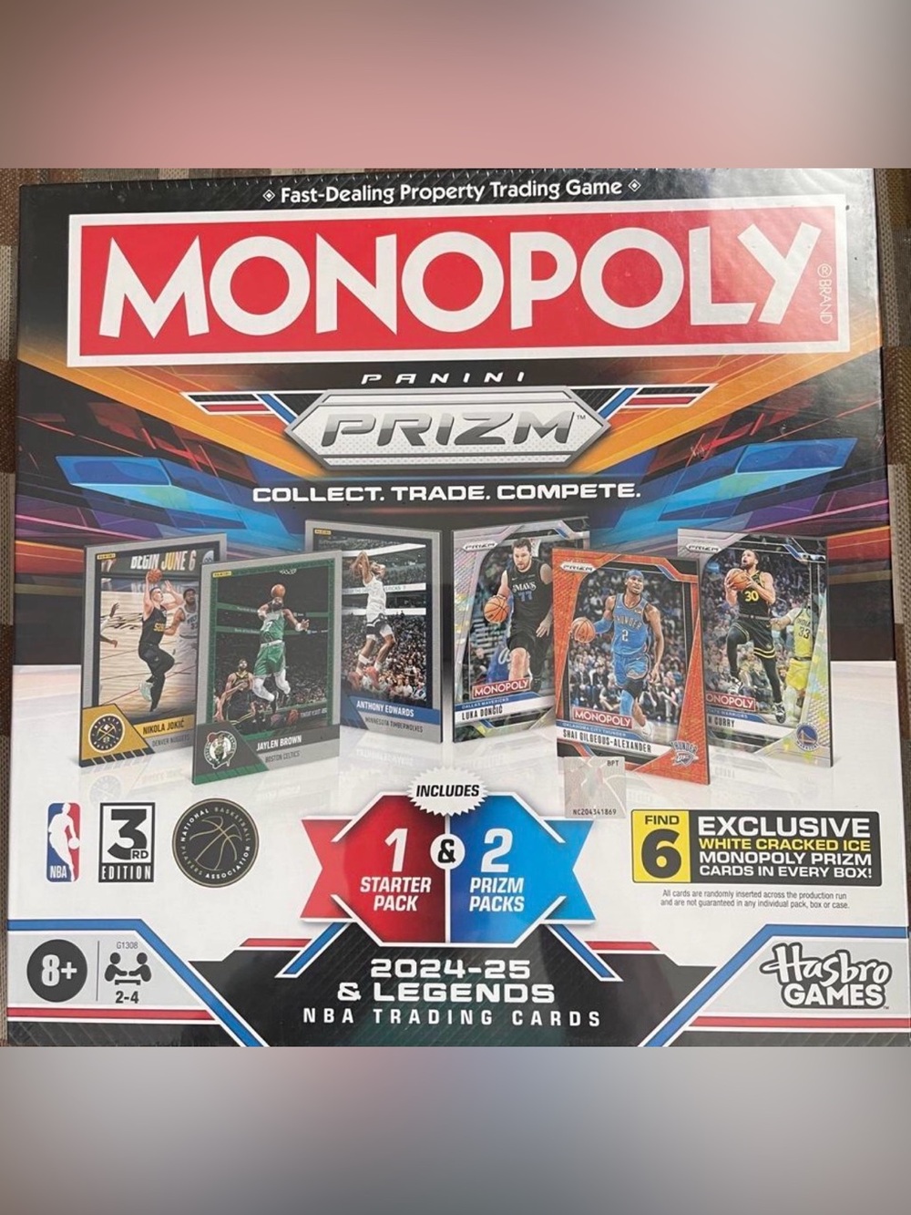 Monopoly Panini Prizm NBA 3rd Edition Board Game Sealed New